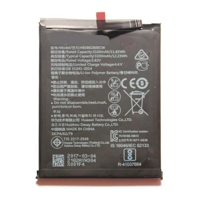 Оригинальный аккумулятор для мобильного телефона HB386280ECW 3200 мАч HUAWEI P10|battery