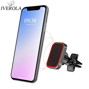 Автомобильный держатель Air Vent Mount Универсальный магнитный держатель для iPhone X XS XR Max 8 Сильный магнит Автомобильный держатель Подставка для мобильного телефона