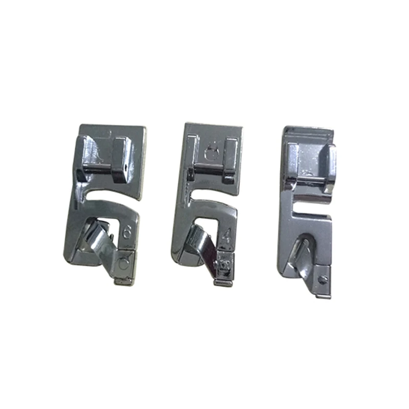 3 шт./компл. набор лапок для швейных машин металлические складные кромки