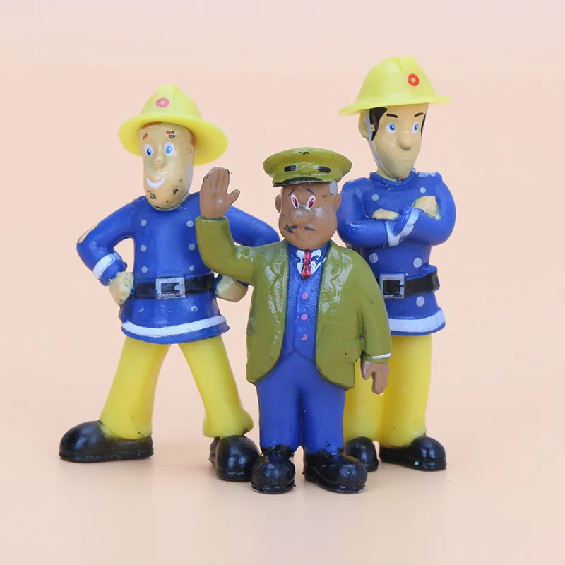Экшн-фигурки Fireman Sam 12 шт./компл. игрушки 2 5-6 см Симпатичные Мультяшные куклы из ПВХ