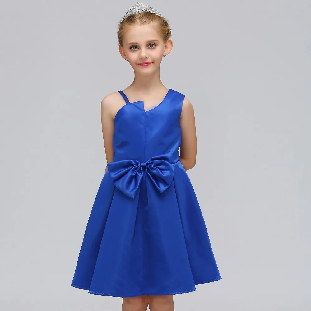 Ladystreet New Summer Sleeveless Children's Wedding Party Dress Shoulder Bow Princess Robe Dresses Girls Flower | Детская одежда и