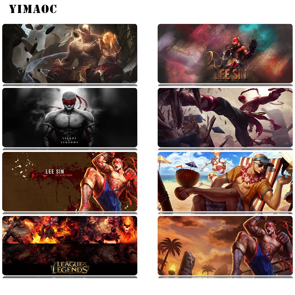 YIMAOC Lee Sin League Of Legends Коврик Для Мыши Компьютерный коврик для мыши