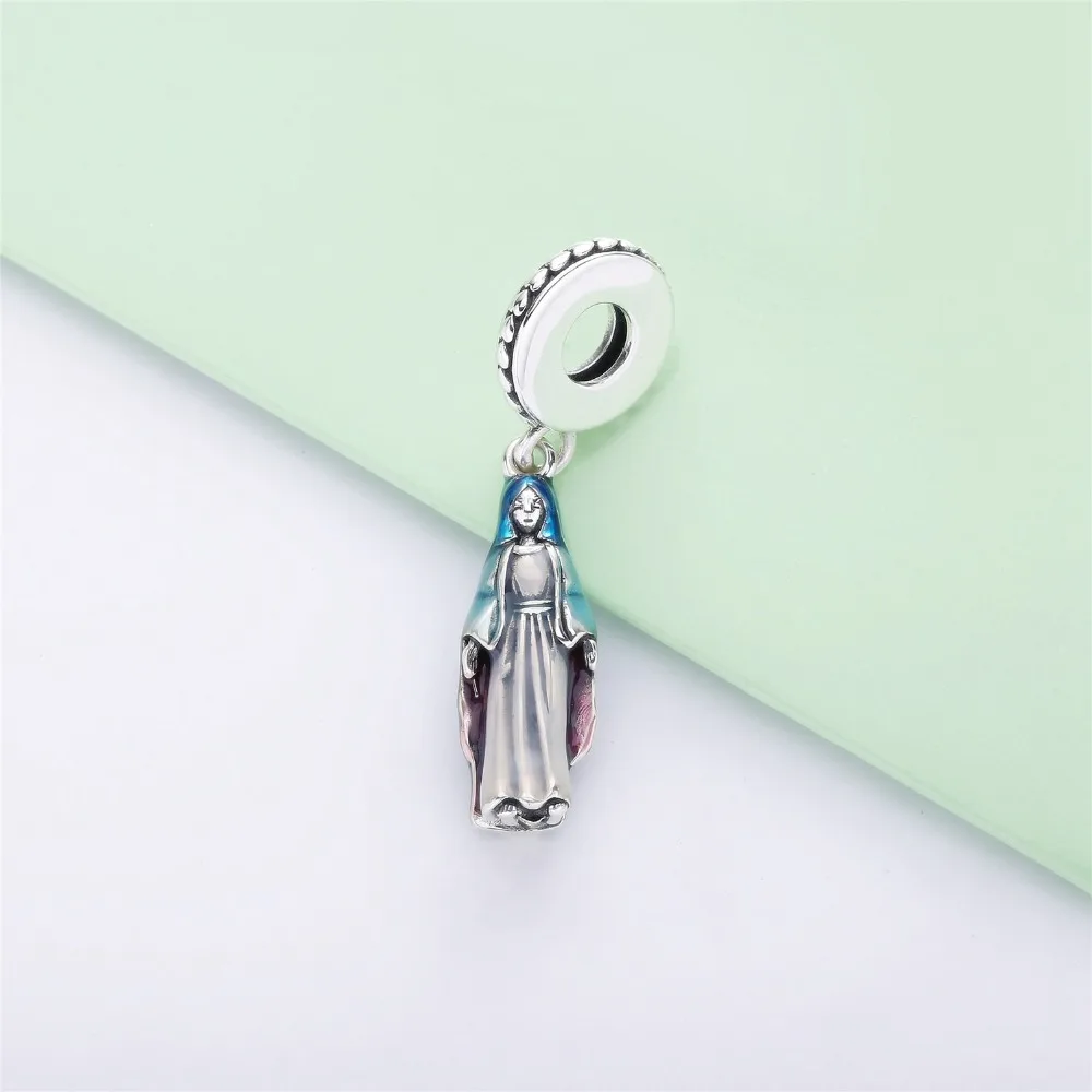 Lovecabin,, 925 пробы, серебро, Lucky Cristianismo,, королева, шарм, подвеска, ювелирное изделие, ожерелье и браслет