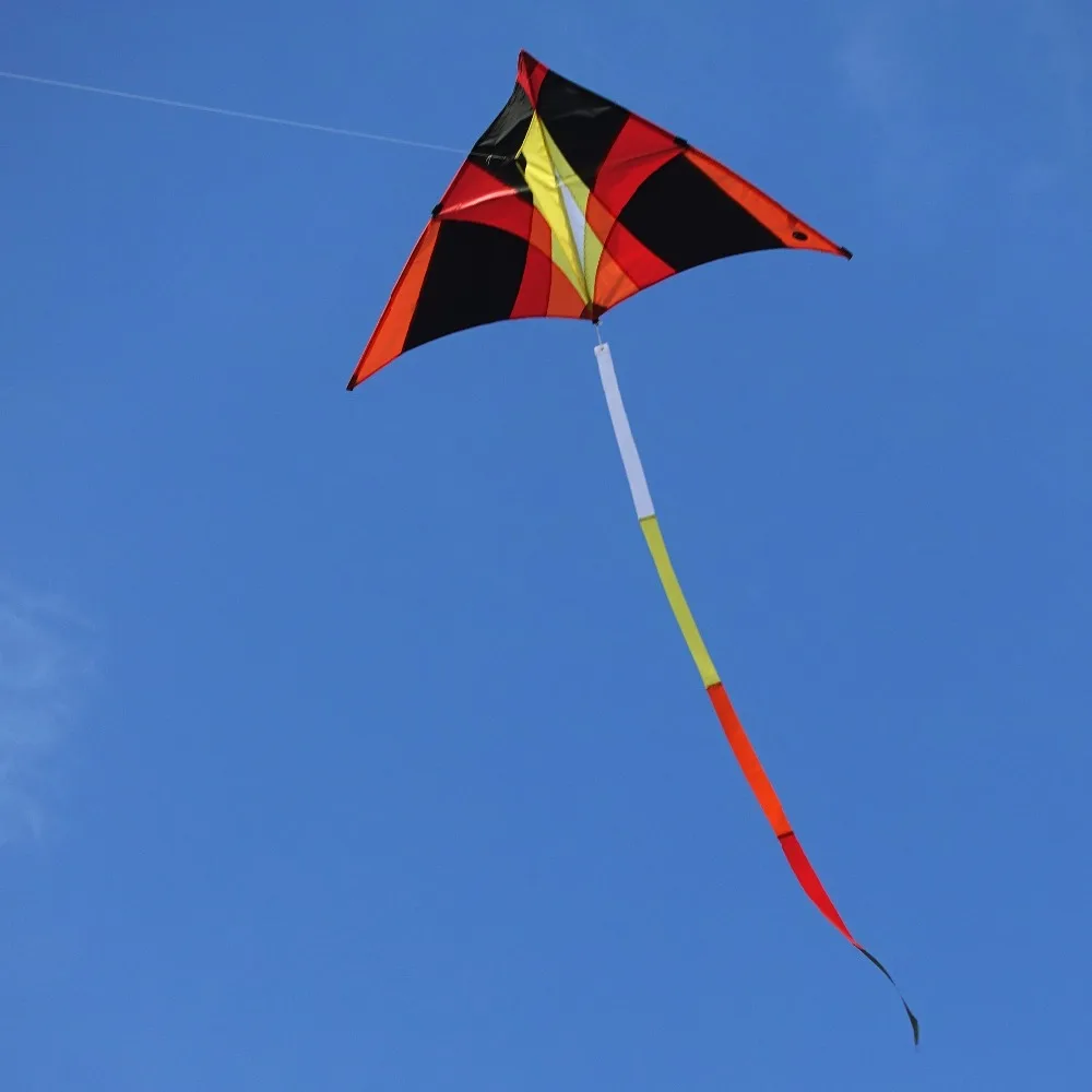 Красный жар птица одна линия Delta кайт с хвостом легко лететь для взрослых детей на