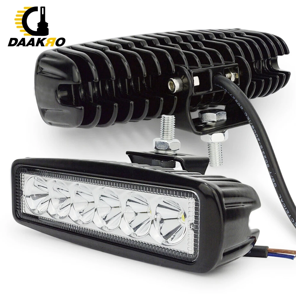 18W 800LM яркий светильник 6LED рабочий бар для вождения противотуманный внедорожный