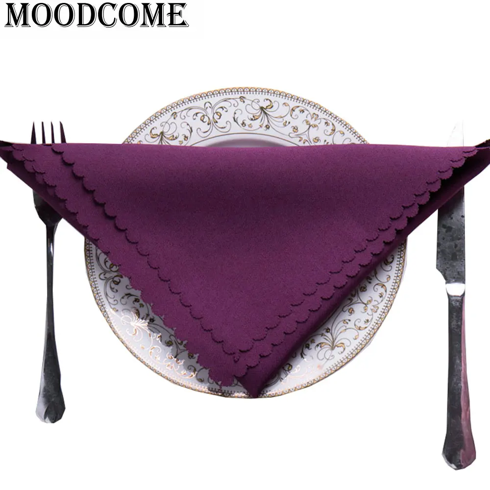 8 шт./лот одноцветная гладкая салфетка для украшения свадеб скатерть из