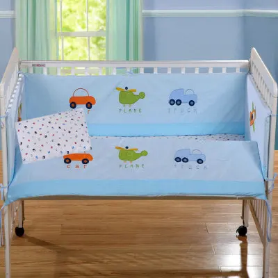 4pcs bumpers Обезьяна Жираф Лев хлопок мягкая детская кроватка бамперы Набор дышащий для новорожденных защитный забор Детские бамперы постельные принадлежности - Цвет: 4pcs bumpers
