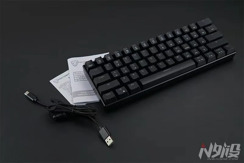 MOTOSPEED CK61 портативная механическая клавиатура 61 клавиша RGB подсветка пользовательское освещение с коробкой ось машина Разделение планшет Рабочий стол