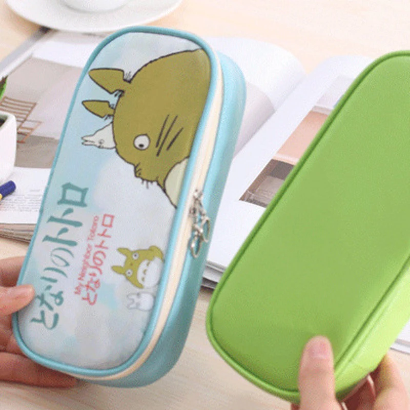 Корейский креативный Тоторо Пенал Pu Сумка для ручки сумка хранения Канцтовары