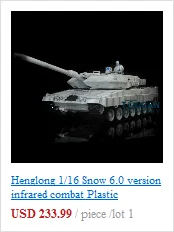 Henglong 1/16 зеленый 6,0 версия инфракрасный боевой Leopard2A6 rc Танк 3889 отдача ствола металлический трек Резина TH12771