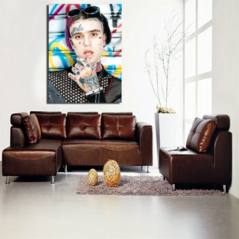 Lil Пип ручная Татуировка настенная Художественная холст постер и печать HD