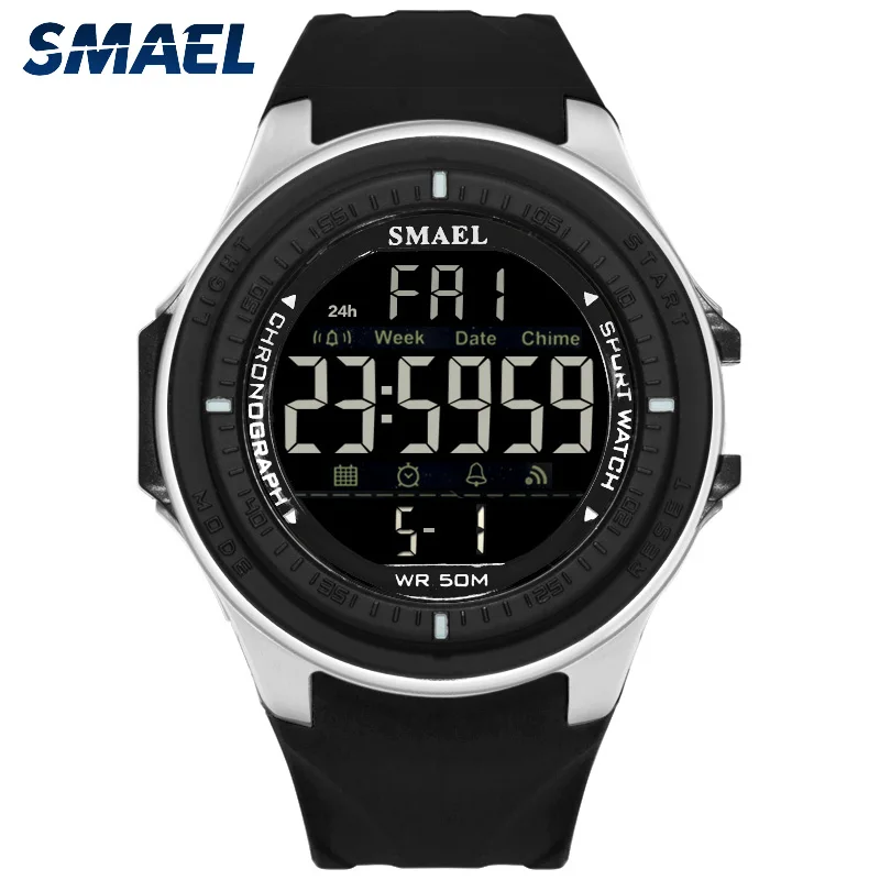 SMAEL 1380 модные повседневные мужские/мужские цифровые наручные часы 50 м