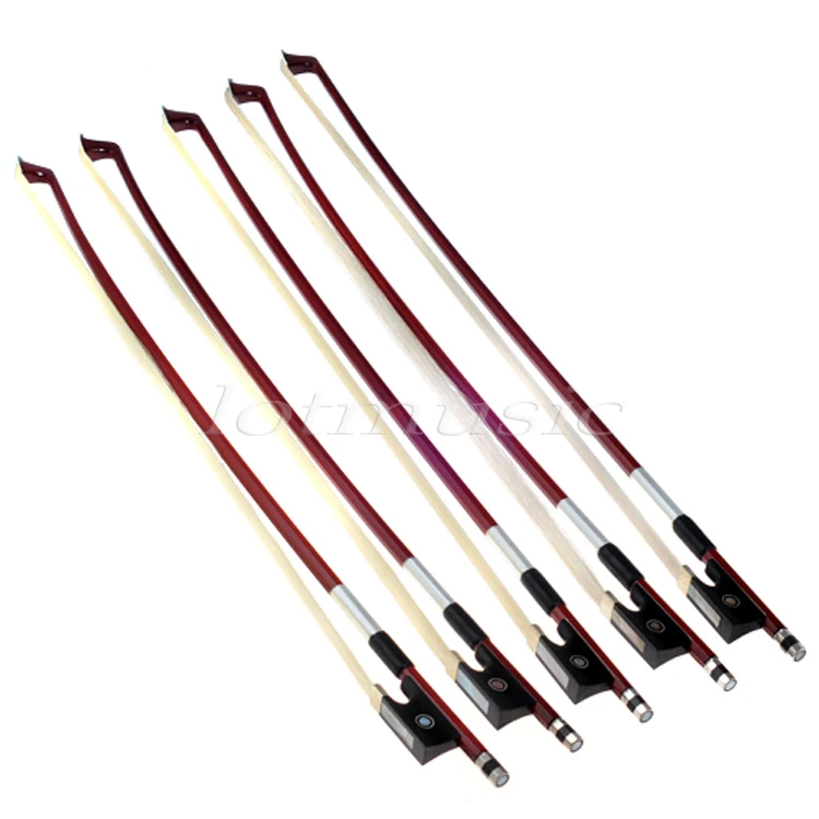 5 шт. настоящий конский волос монгольский лук для скрипки 1/4 черное дерево детали