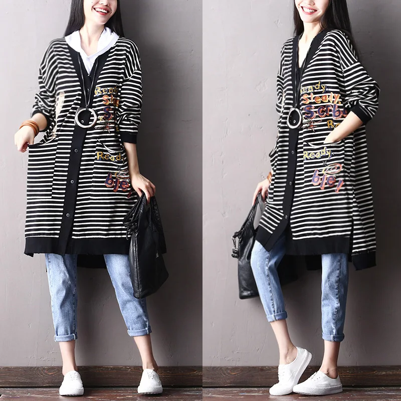 Новинка 2018 Женская Весенняя Повседневная Длинная рубашка с героями мультфильмов