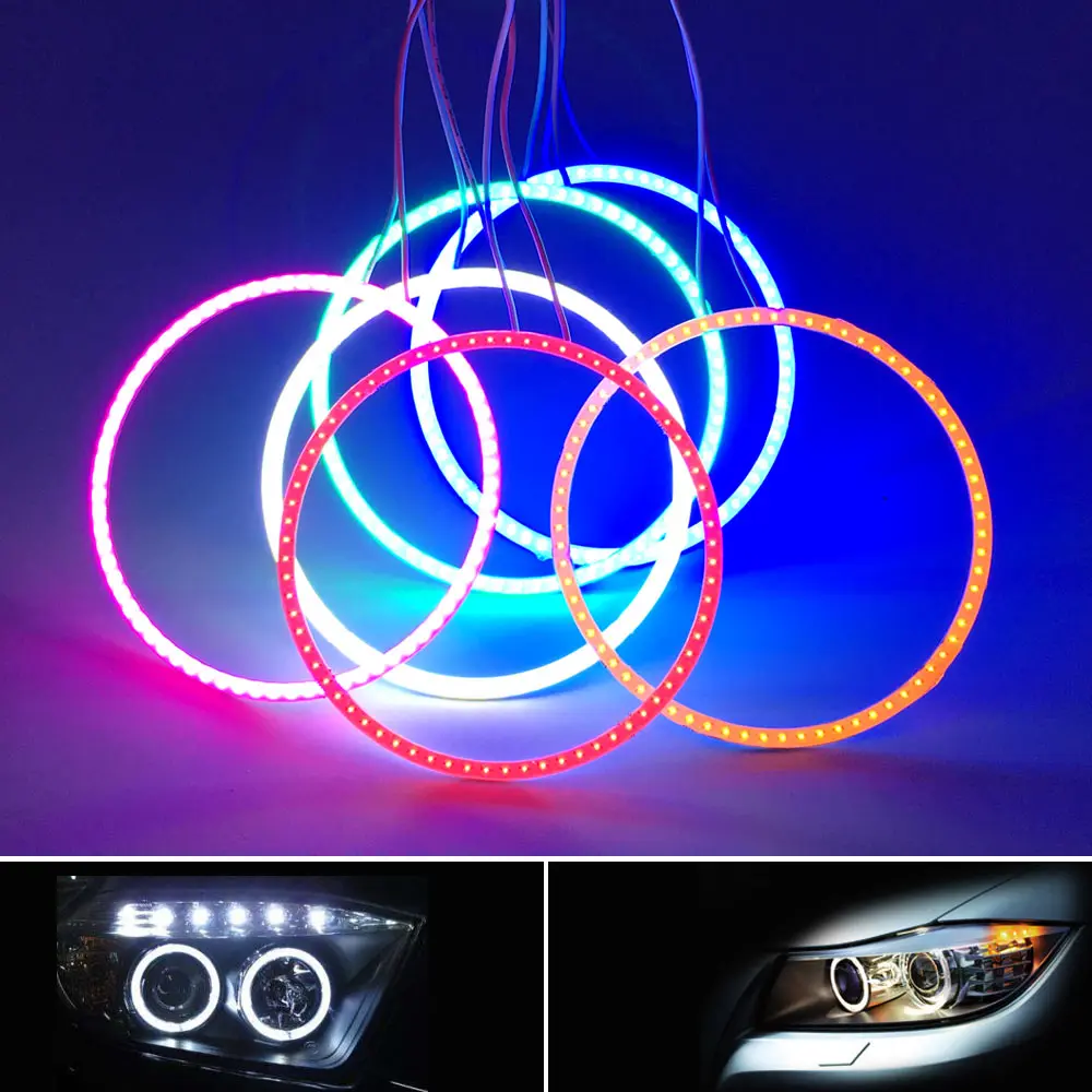 1 Pair Angel Eye COB LED Light 6 см 7 8 9 10 11 12 круглая кольцевая Светодиодная лампа для