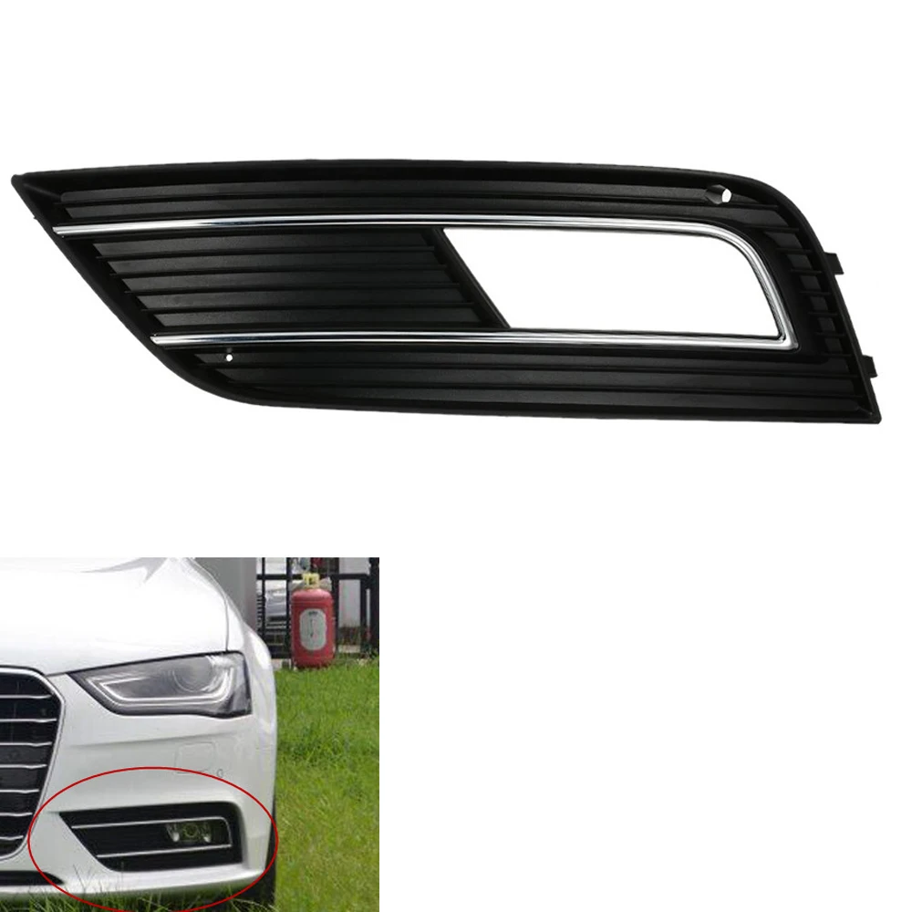 

Front Facelift Bumper Grill Fog Light Grille Cover for Audi A4L B9 2013-15 Left