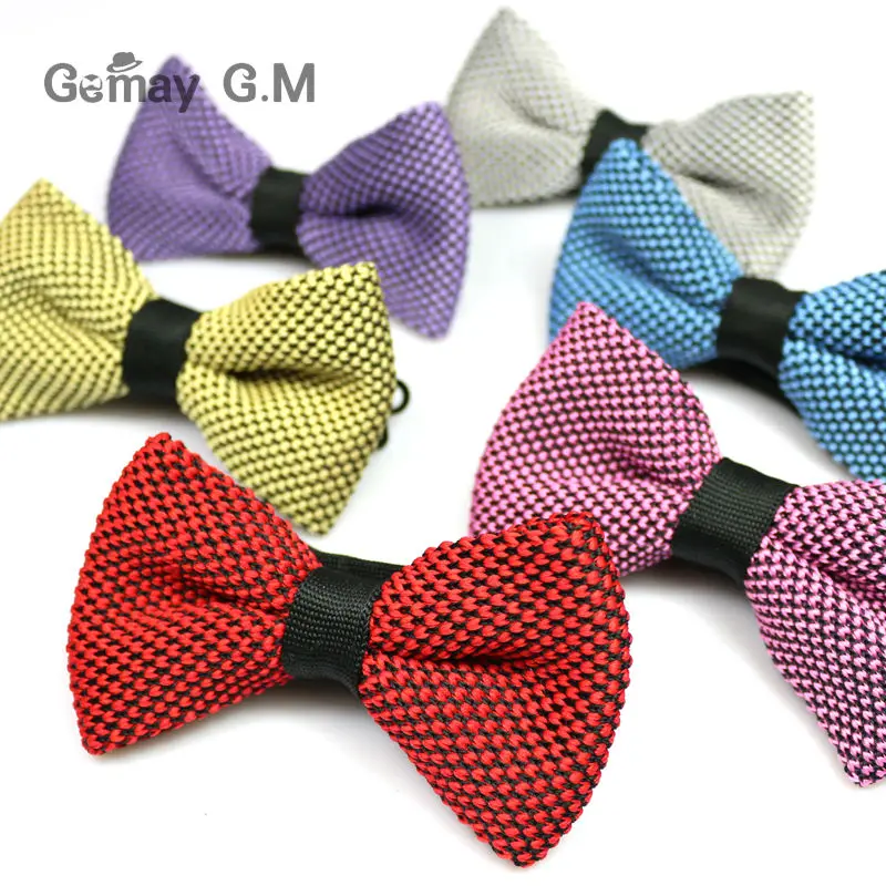 Новый Для мужчин Средства ухода за кожей Шеи Вязаный Галстук бабочка один s