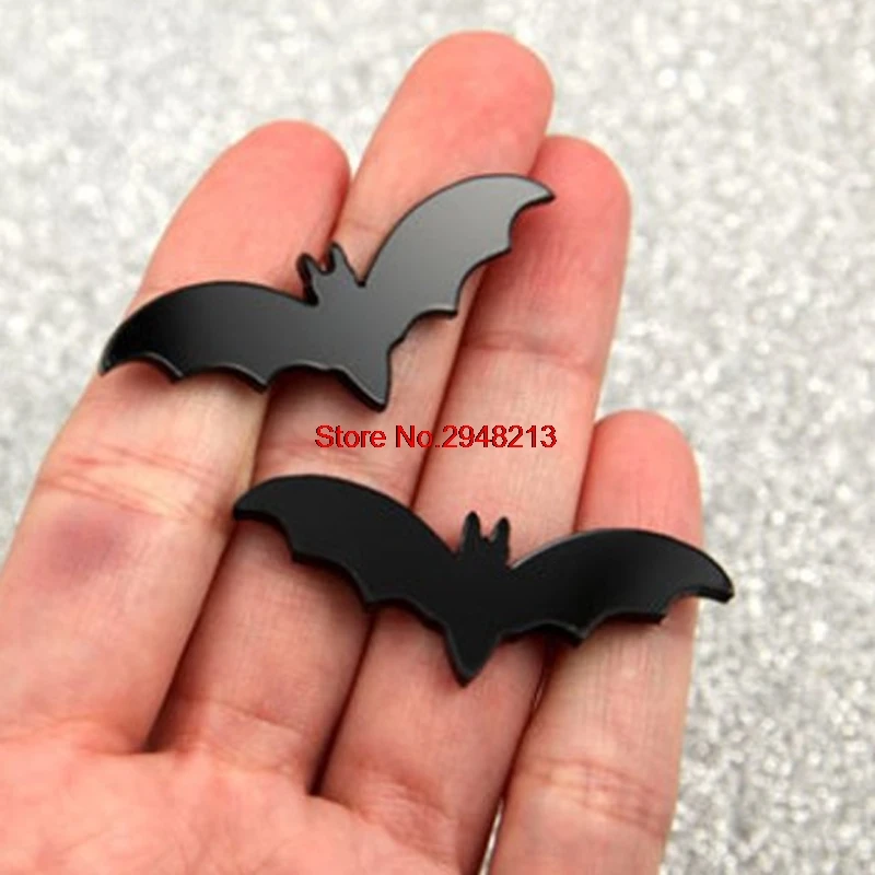 45 мм Хэллоуин черные летучие мыши плоский полимер кабошоны из смолы набор сделай