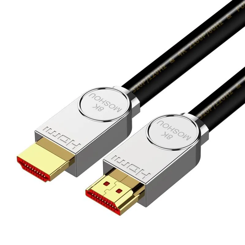 MOSHOU настоящий HDMI 2,1 кабель Ultra-HD(UHD) 8 K HDMI 2,1 кабель 48Gbs с аудио и Ethernet HDMI шнур 1 м 2 м 5 м 10 м 15 м 20 м HDR 4:4:4 - Цвет: Черный
