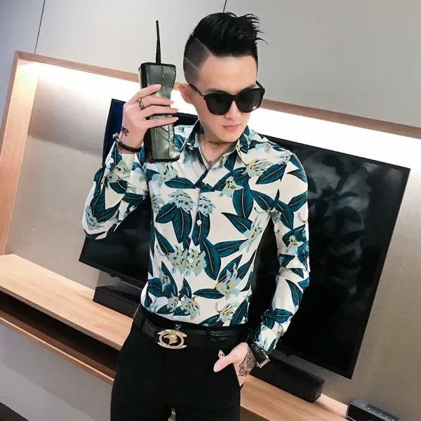 Белый Высокое качество осень мужская рубашка мода Slim Fit Британский Стиль повседневные мужские рубашки с длинным рукавом деловые рабочие рубашки платье для мужчин s - Цвет: Белый