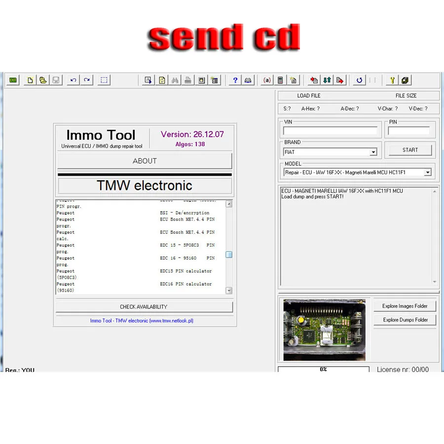 send cd ECU Immo инструмент ремонт программного обеспечения иммобилайзер программное обеспечение v26. 12,2007+ разблокированный Keygen - Цвет: send cd