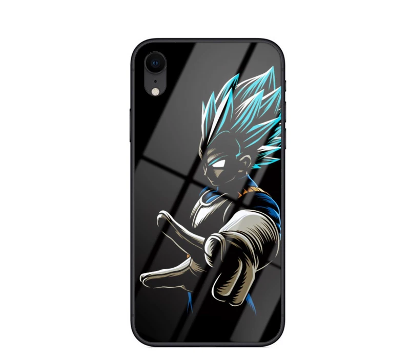 New Saiyan Vegeta Dragon Ball Z Son Goku Case For iPhone XR X XS MAX 7 8 6 6S plus Super Luxury Glass Cover For iPhone 11Pro Max