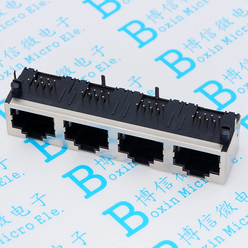 

Сетевая розетка RJ45 56 1*4, 4 порта 8p8c, с экраном, без огней, Нет осколков, 4 сиамских разъема