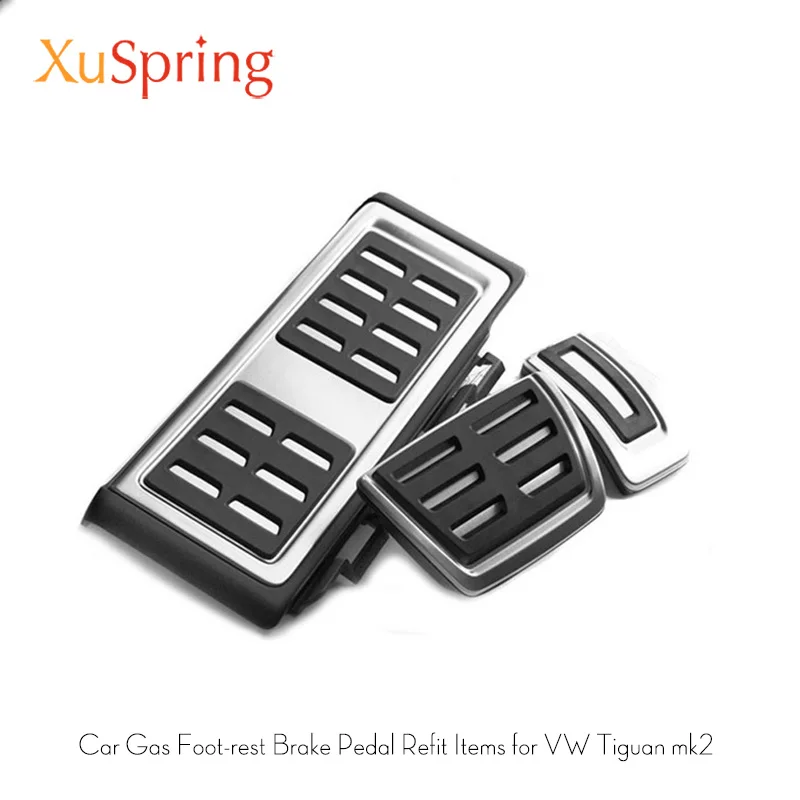 

For VW Tiguan 2016-2021 MK2 AT MT Refit Accelerator Pedal Plate Clutch Throttle Brake Foot Pedal Treadle Car Styling