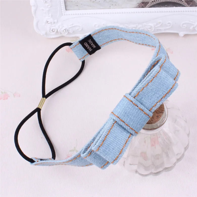 Классический Клетчатый головной убор для маленьких девочек милый джинсовый с