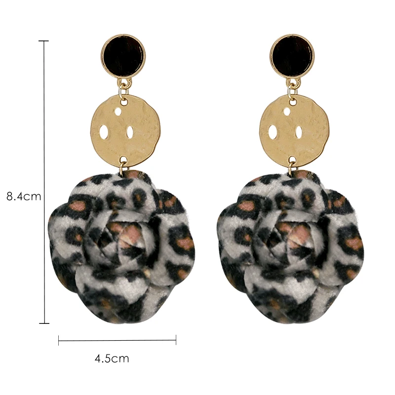 Модные темпераментные простые леопардовые Цветочные геометрические кольца