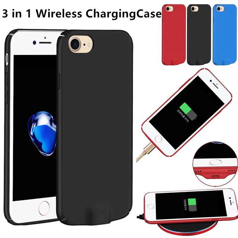 Multi Qi Wireless Charging Receiver Utral Thin Lighting Case for iPhone 6 6s Plus 7 Direct Power Cover | Мобильные телефоны и