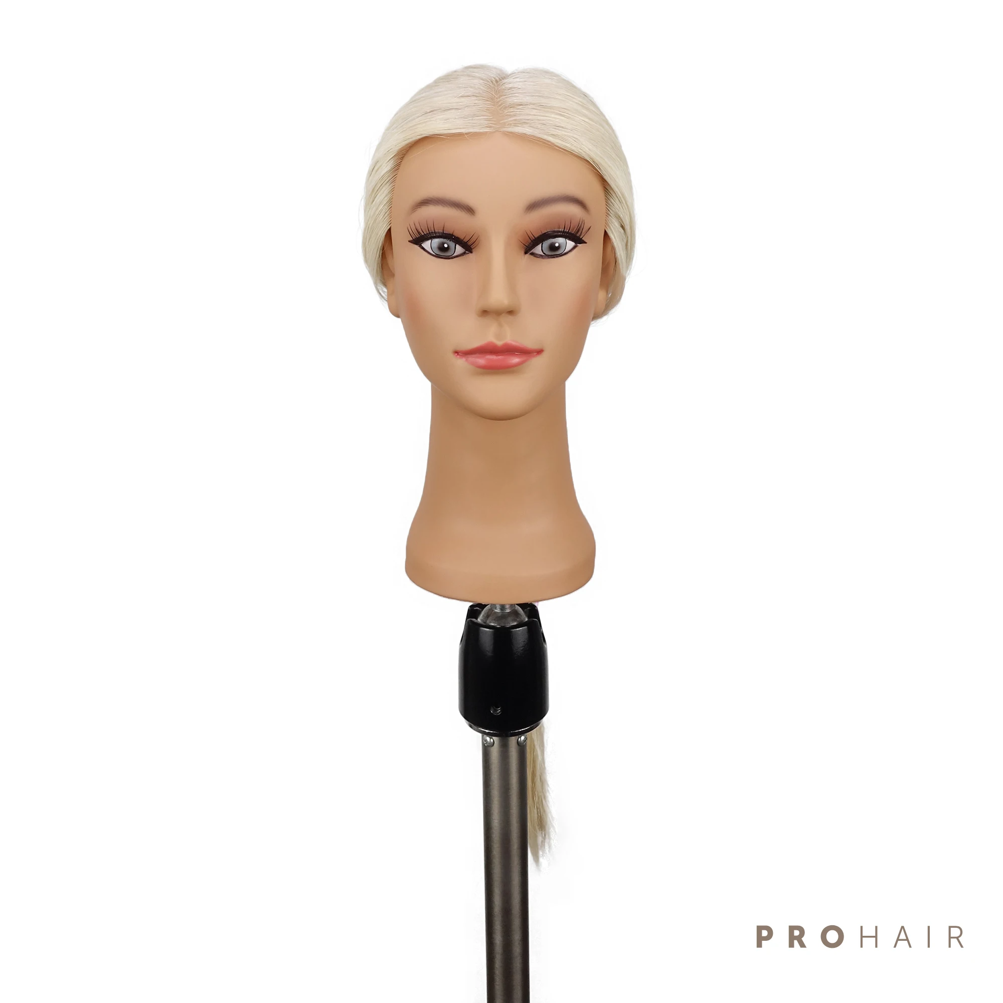 PROHAIR 50 см 20 'ྖ% настоящие волосы Светлый блонд мини учебная голова женский