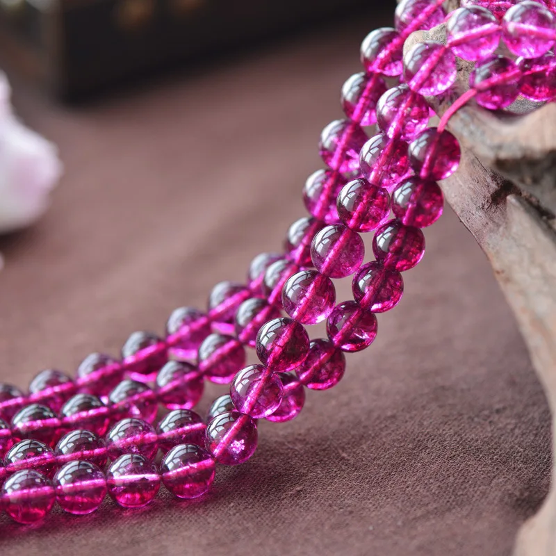 Класс AA натуральная фотоблестящая розово красная 6 мм 12 гладкая полированная