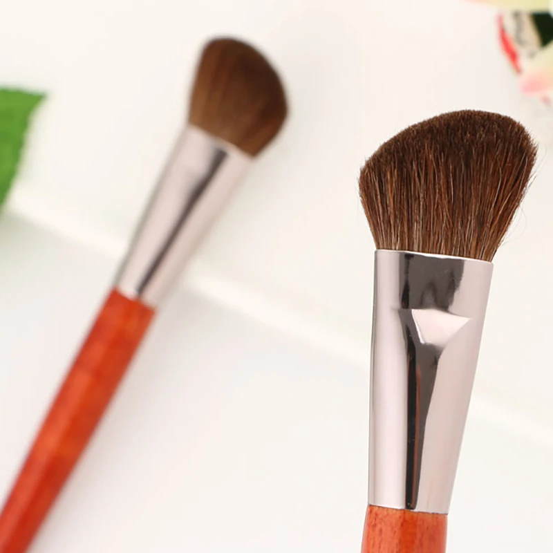 MECOLOR высококачественные кисти для макияжа с ручкой из розового дерева и конского