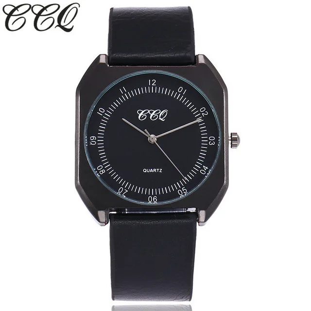 Горячие CCQ модные роскошные женские часы простые ультра тонкие повседневные