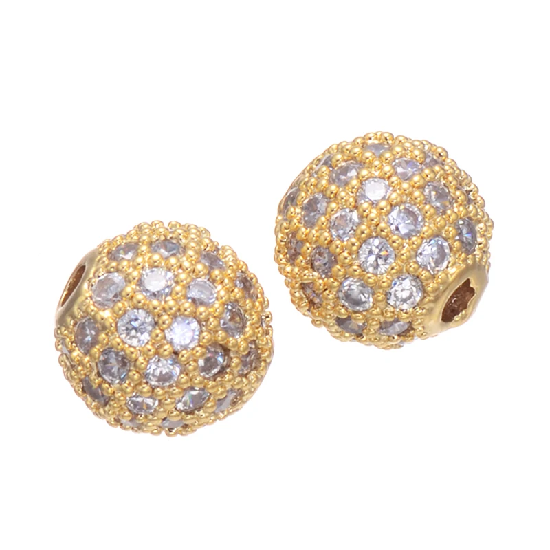 5 шт. поставки ювелирных изделий Сияющий Циркон шар бусины для самостоятельного