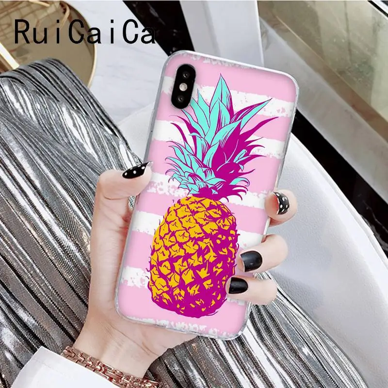 RuiCaiCa ананаса летняя одежда с принтом фрукты эстетическое милый ч для iPhone6S 6plus 7 7plus
