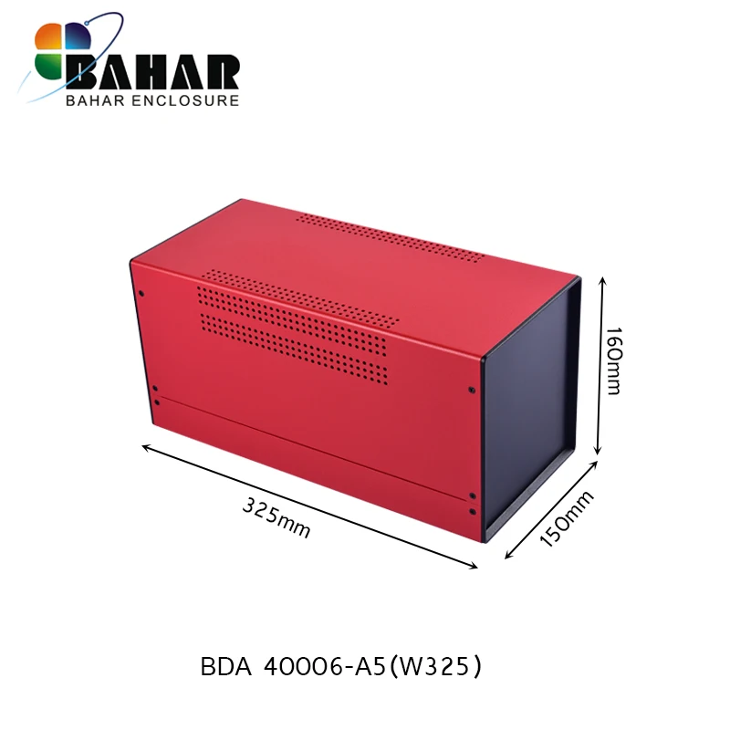 BDA40006-A5(W325) Железный электронный ящик для инструментов 325*160*150 мм diy Электрический проект коробка промышленная Корпусная коробка Панельное ограждение PCB diy дизайнерский брелок - Цвет: BDA40006-A5(W325)