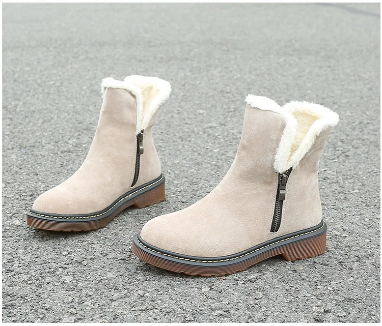 SWYIVY Chaussure Femme/Женская обувь повседневные туфли из флока г. Новые женские зимние ботинки женские зимние короткие плюшевые ботинки женская обувь 43