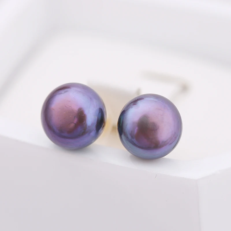 DAIMI 18k серьги-гвоздики с жемчугом, серьги из чистого 18-каратного желтого золота, серьги белого/розового/фиолетового/золотого/черного цвета, брендовые ювелирные изделия