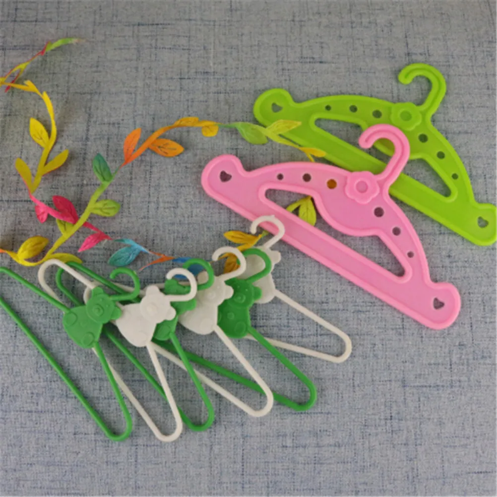 5 шт./лот милые розовые подвесные платья аксессуары для одежды девочек кукла