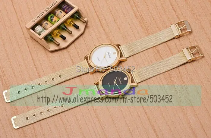 Женские модельные часы GENEVA фирменные повседневные в горошек с ремешком из сплава