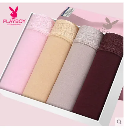 Playboy женский треугольник спортивный летний лед шелк сплошной цвет сексуальные кружева боковая Талия Трусики женский треугольник тонкий