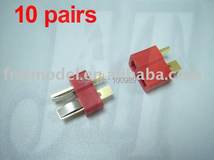 

F00152-10, 10 пар разъемов T plug для аккумулятора ESC + FS