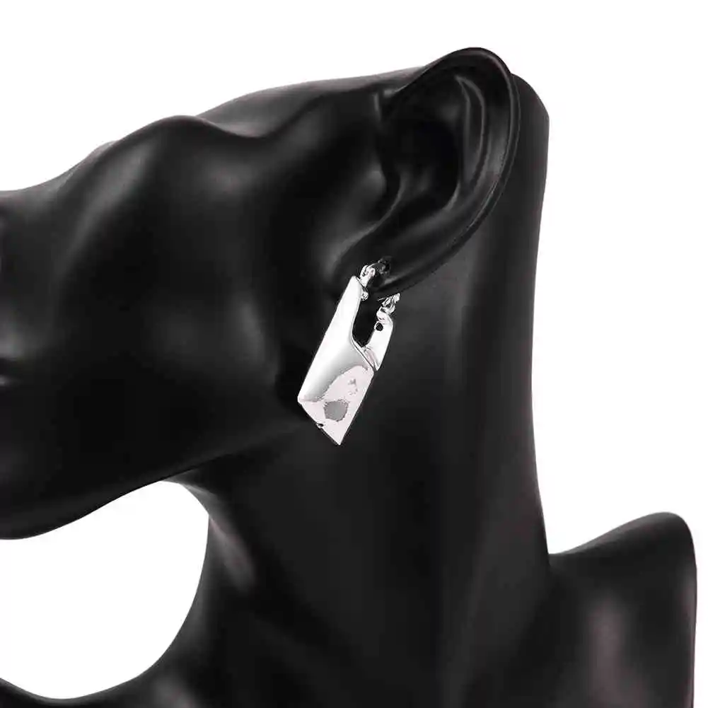 Новое поступление! Серебряные серьги для женщин гладкие u-образные маленькие