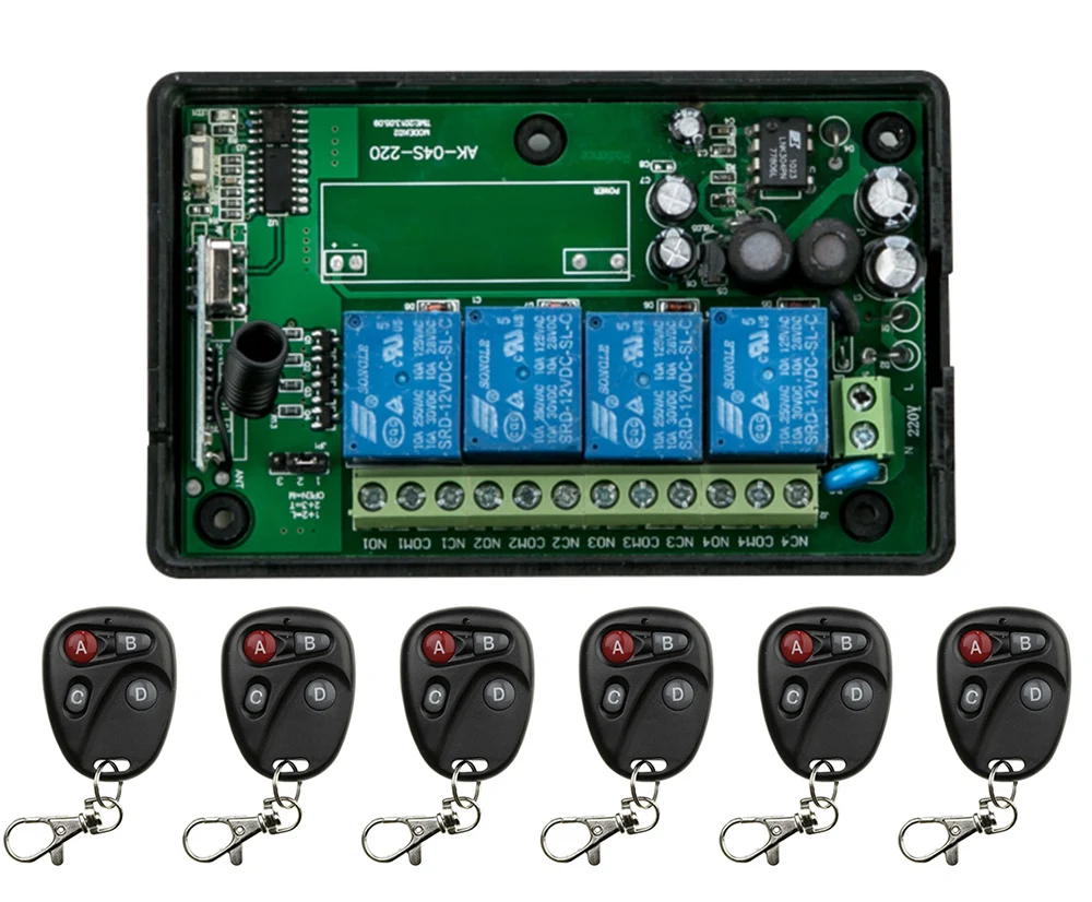 Новое беспроводное устройство управления гаражными дверями AC85v 110V 220V 230V 250V 4CH|220v