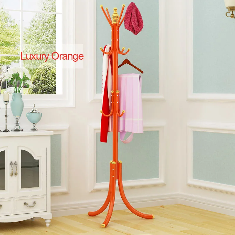 Luxury Orange Железная вешалка для одежды, вешалка для шляп, стойка для гостиной, спальни, витрина, легкая сборка, креативная современная домашняя мебель - Цвет: Luxury Orange