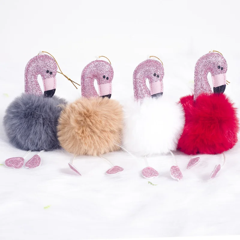 Cute Plush Flamingo Decorative Pendant Keychain Doll Kawaii Party Decoration Kids Gift Christmas For Home | Дом и сад