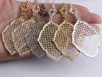zwpon long chain cutout heart motif morocco pendant necklace for women fashion fall gold long sweater chain necklace