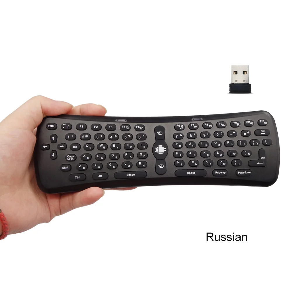 Rigal T6 Fly Air mouse 2,4G беспроводной Android WiFi Проектор Пульт дистанционного управления 6 осей для ПК Android tv Box DLP Android проектор - Цвет: Russian Layout